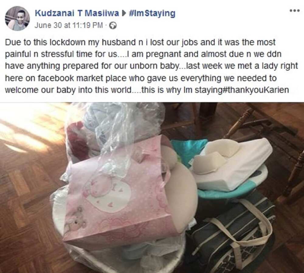 Pregnant lady reveals she & her hubby lost their jobs, stranger helps