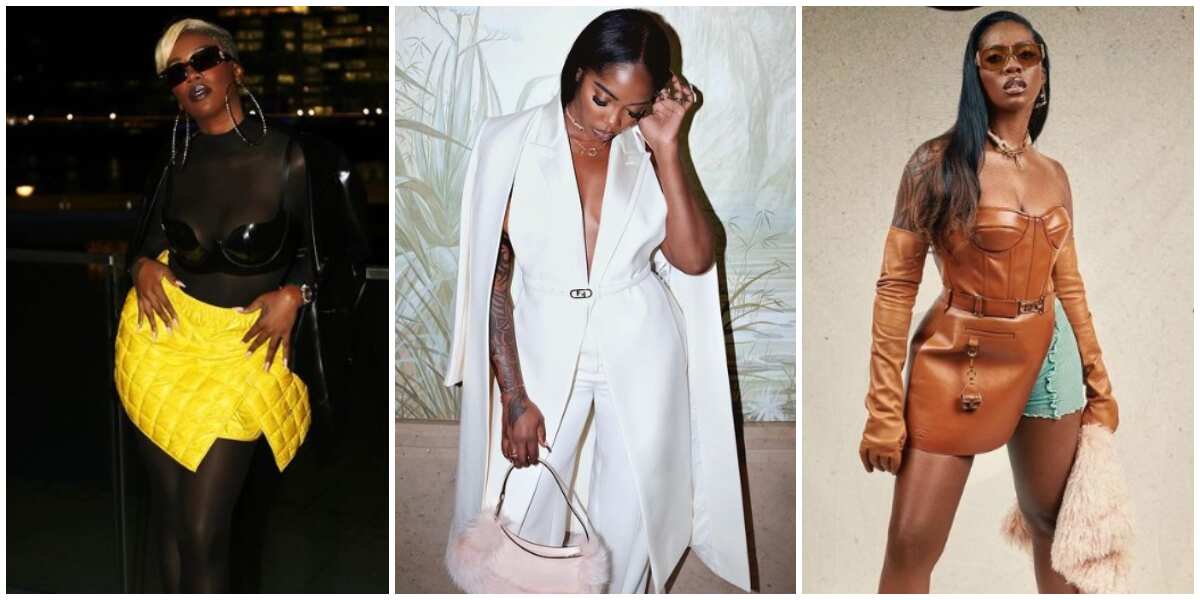 Singer Tiwa Savage Rocks N7.5m Birkin Bag in New Photos as She Flaunts Skin  in Cutout Pants 