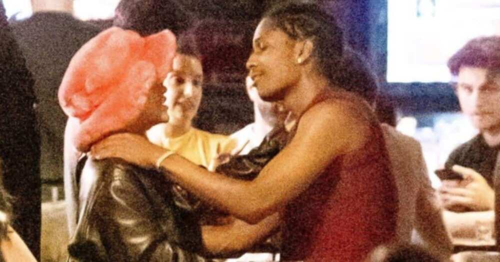 Photo of Rihanna and ASAP Rocky.
