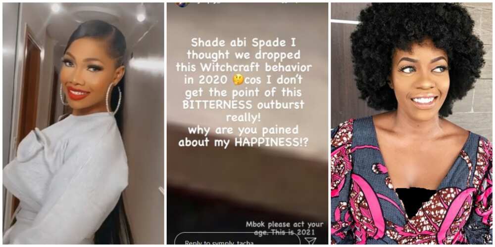 I thought we had dropped this witchcraft behaviour in 2020, Tacha replies Shade Ladipo