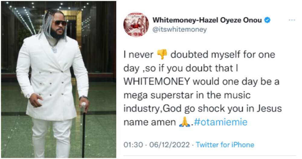 Whitemoney says he has never doubted his music career.