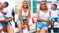 Take it easy with the bleaching: Nigerians raise voices of concern over Linda Ikeji's son's skin
