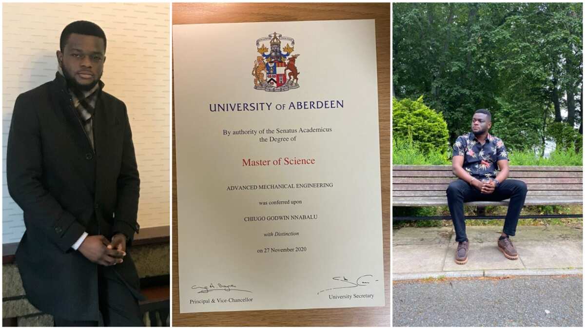 This young Igbo man makes distinction from top UK university, bags master's degree, gives glory to God (see his certificate)