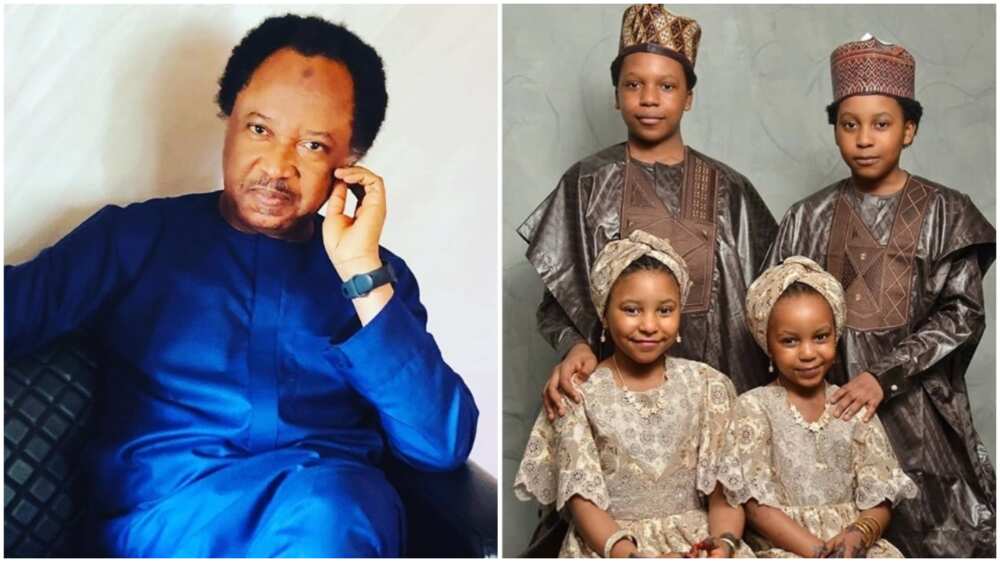 Senator Shehu Sanni shares adorable photos of his lovely kids