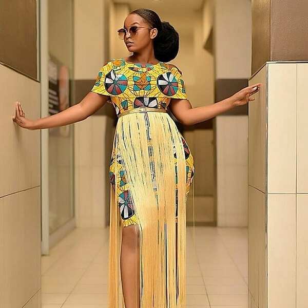 Ankara outfit with long decor trendy in 2019