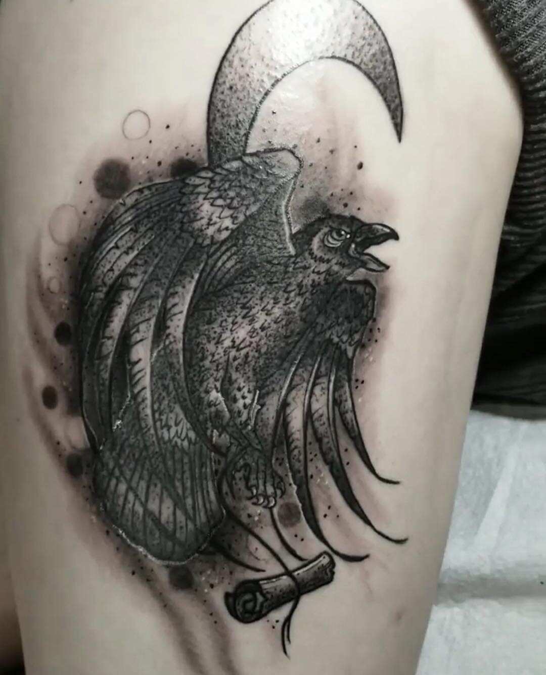 Butterfly skull neck tattoo by TattooistSasha on DeviantArt