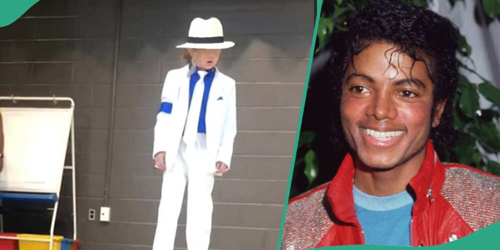 Young boy dances like Michael Jackson