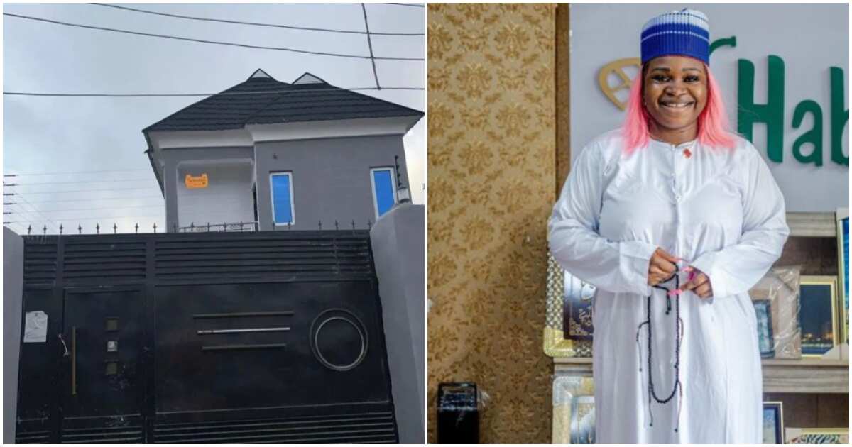Die deutsche Schauspielerin Olaide Oyedeji teilt Fotos und Videos, als sie Hausbesitzerin in Nigeria wird