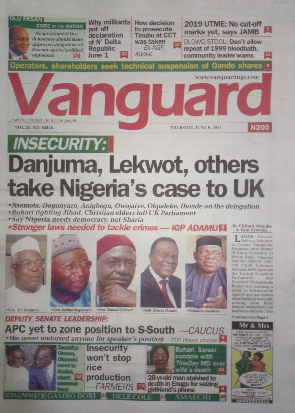 daily independent nigerian newspapers