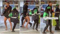 Barefooted man in shorts joins young lady to dance at illing Station, Video Goes Viral