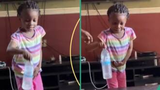 Little girl flips bottle accurately, shows obvious passion everytime, support system cheer her on