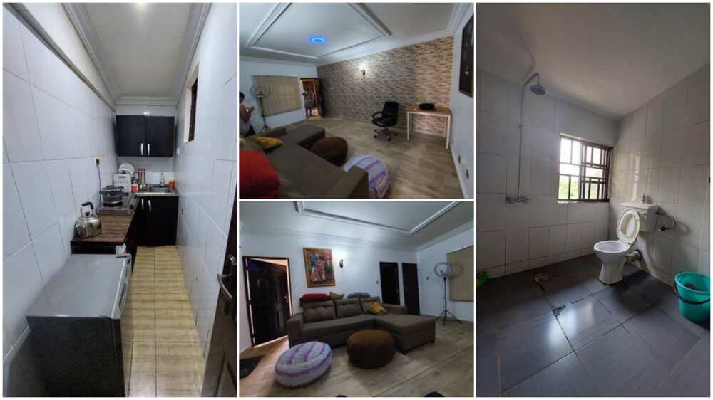 Photos of 1 room apartment goes for N1.6m rent in Abuja stirs reactions