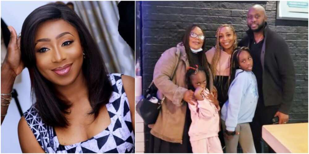 Dakore Egbuson and family holiday in Dubai after father-in-law's burial