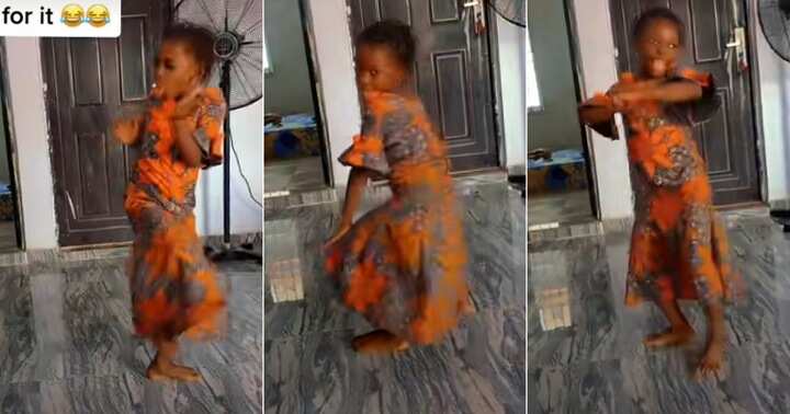 Little girl shows off dance moves