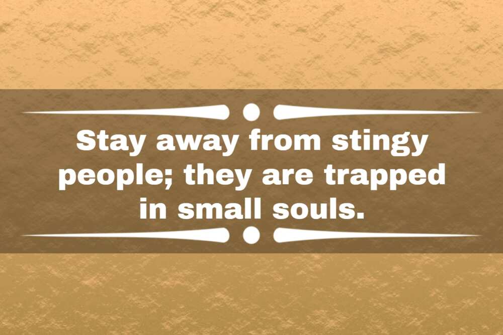 quotes about stingy friends