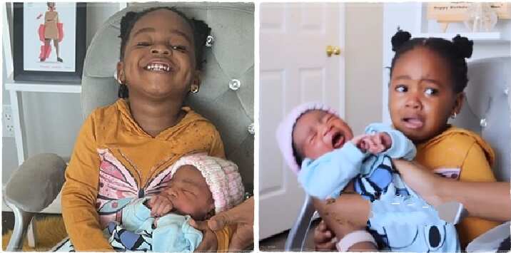 Little Nigerian girl loves her baby brother so much and wouldn't want anyone to take him