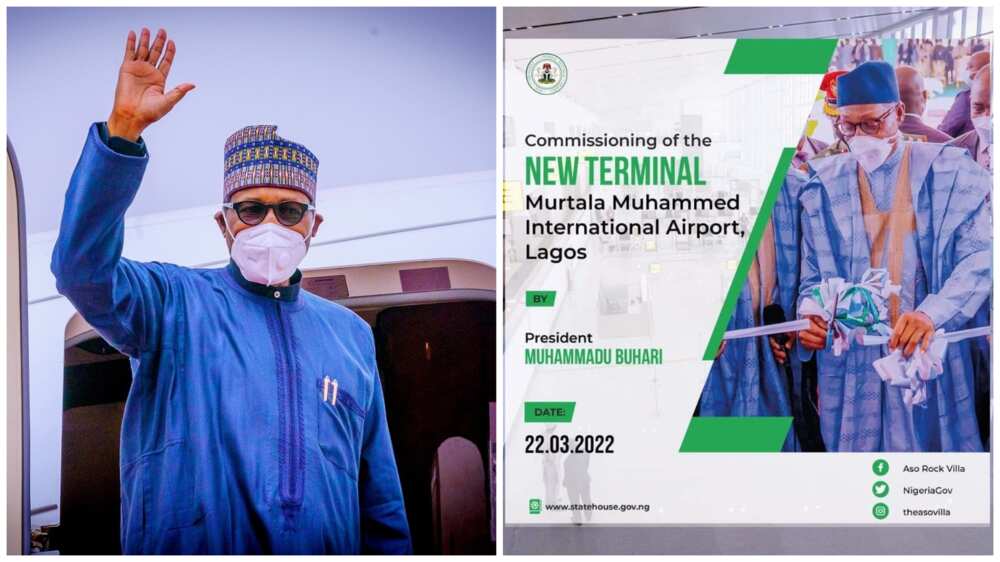 Breaking: President Buhari Arrives Lagos, Governor Sanwo-Olu, Others Welcome Him at Airport Breaking: President Buhari Arrives Lagos, Governor Sanwo-Olu, Others Welcome Him at Airport