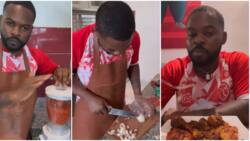 “Are you sure this is what you saw?” Fans laugh hard as rapper Falz cooks porridge after learning from YouTube