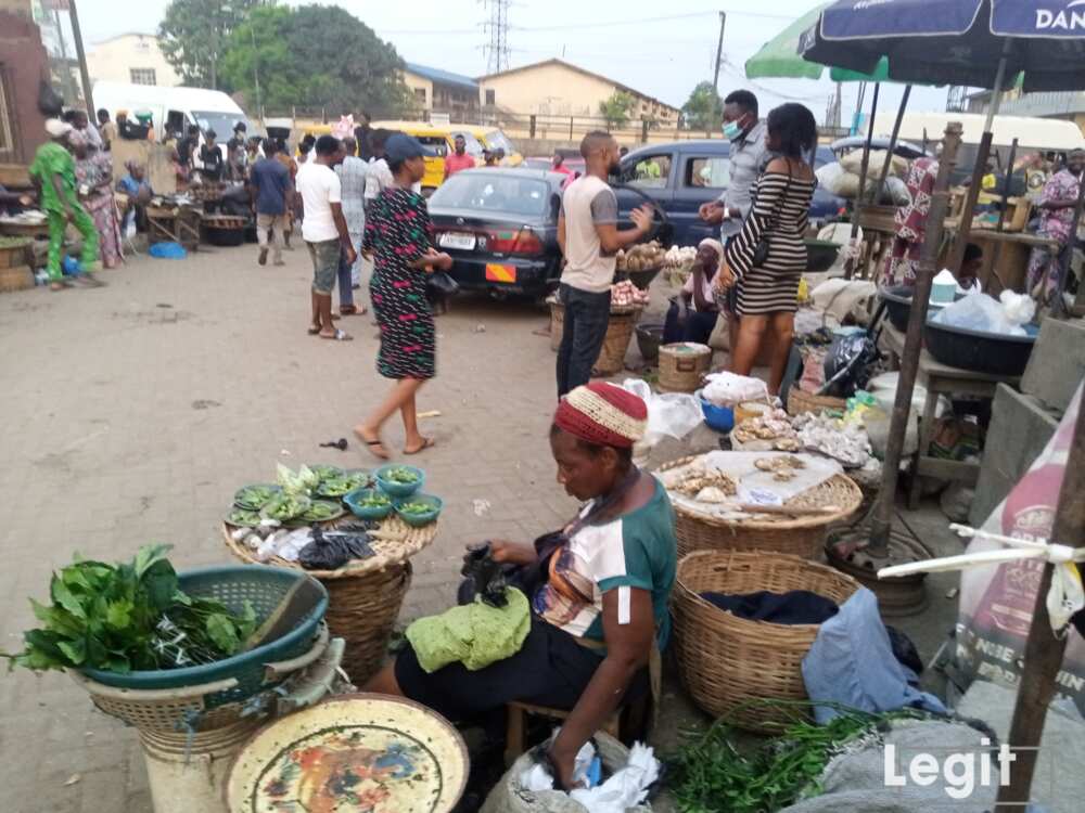 At the market this week, pumpkin leaf is very expensive as the quantity on display for sale dropped further. Photo credit: Esther Odili