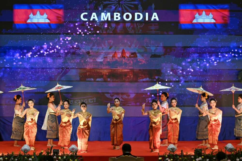 Cambodian dancers perform during the opening ceremony of the 55th Association of Southeast Asean Nations (ASEAN) Foreign Ministers Meeting in Phnom Penh