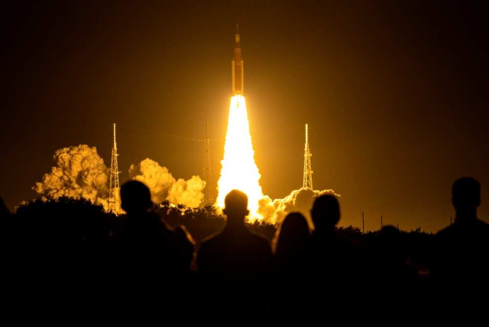 NASA's Artemis 1 unmanned lunar rocket lifts off from Kennedy Space Center at the start of its 25-day lunar mission