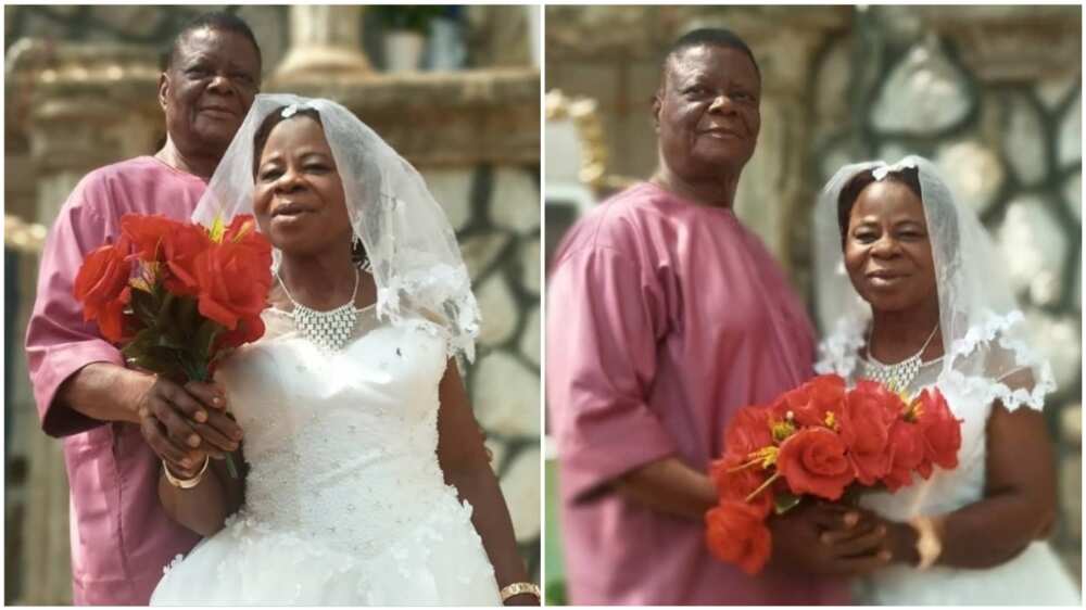Nigerian woman in her sixties marries for the first time (photos)