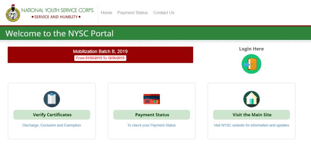 NYSC portal NYSC portal