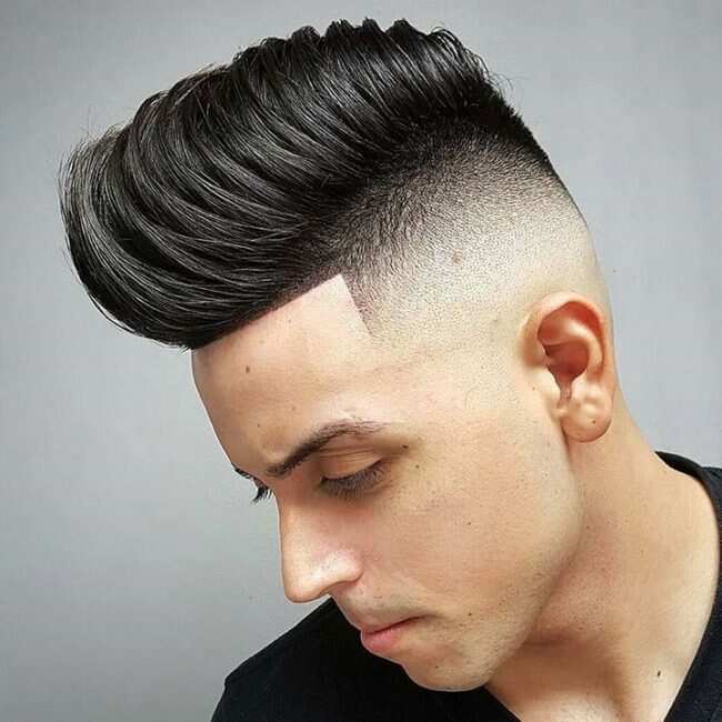 high fade pompadour haircut