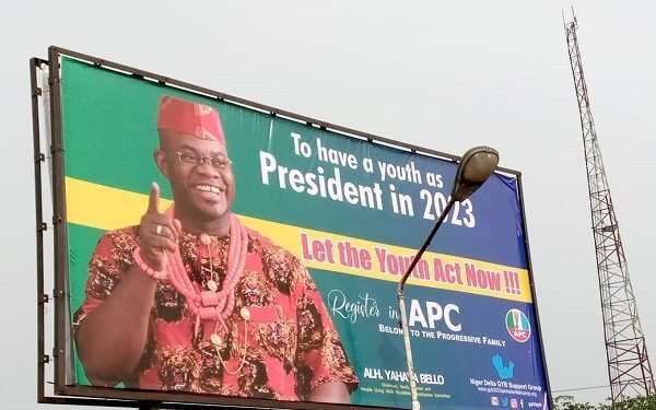 Bello for president in 2023 as posters flood Yenagoa, Port Harcourt, Warri