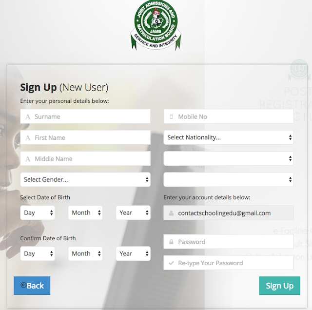 Registration portal