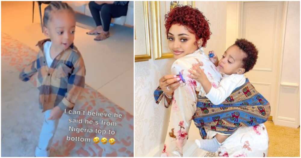 Regina Daniels' son Munir