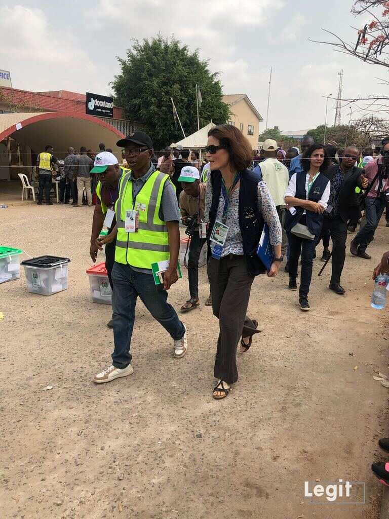 EU, Commonwealth observers arrive Abuja polling unit EU, Commonwealth observers arrive Abuja polling unit
