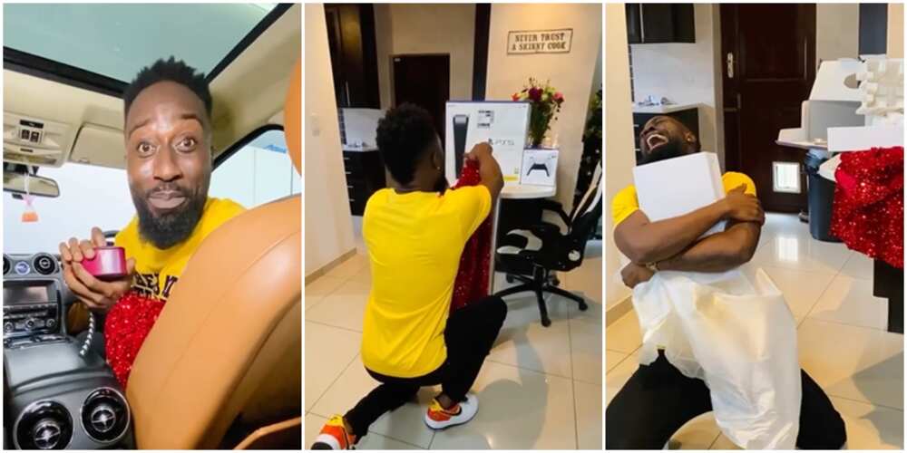 Comedian Lekan KingKong proposes to his new Ps5 game console in hilarious video Comedian Lekan KingKong proposes to his new Ps5 game console in hilarious video
