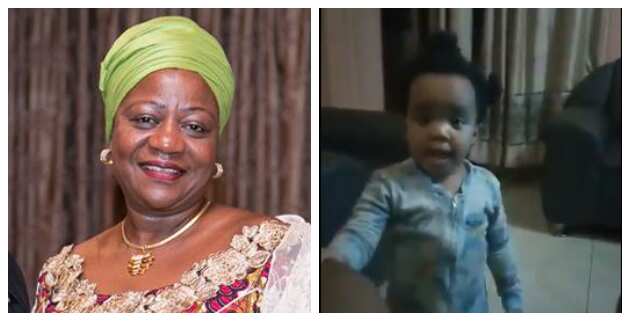 Buhari's aide shares adorable video of cute baby singing Nigeria's anthem
