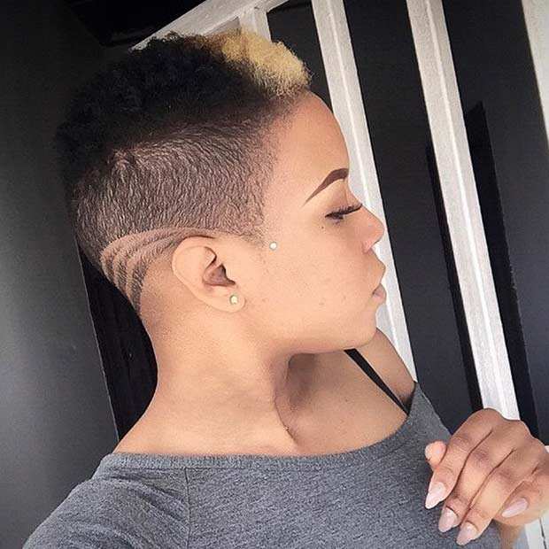 black natural hair undercut