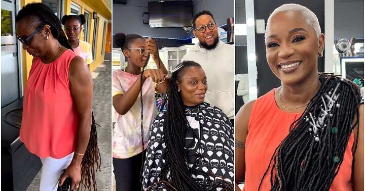 Woman changes hairstyle after 21 years, beautiful