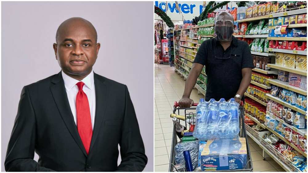 Xmas shopping: Kingsley Moghalu buys items for festive season, many react