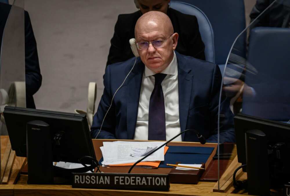 Russian Ambassador to the UN Vasily Nebenzya blames Ukarine for the shelling around the Zaporizhzhia nuclear plant