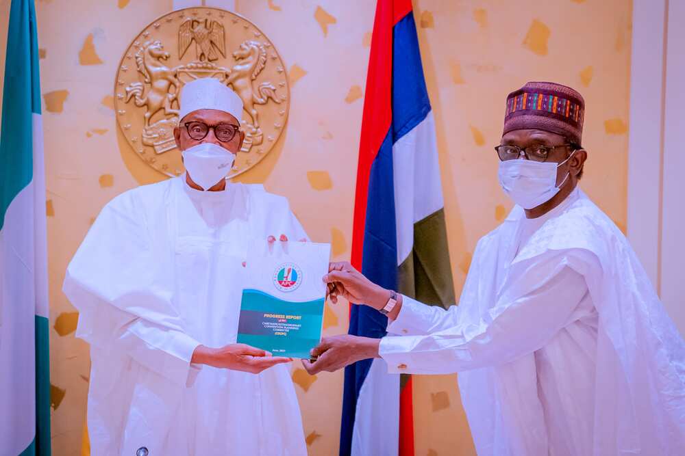 President Buhari with APC caretaker chairman