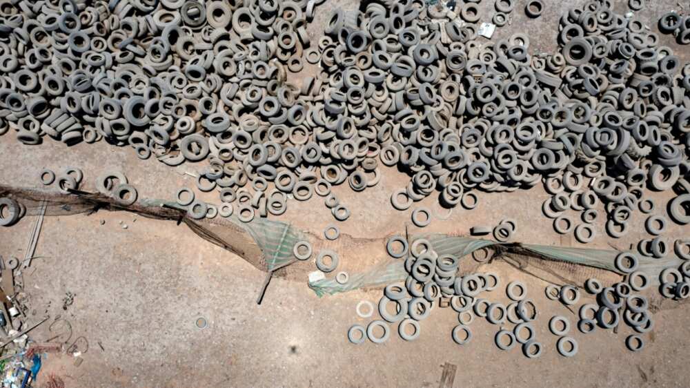 Piles of abandoned tires are also scattered across the fragile Atacama desert