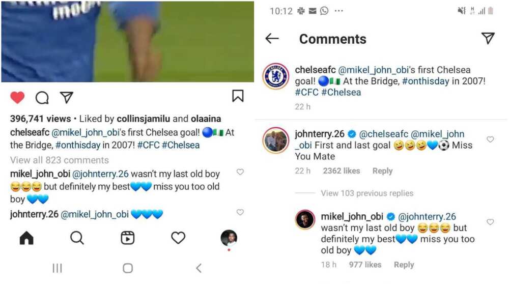 John Terry trolls former team-mate Mikel over 1st goal for Chelsea
