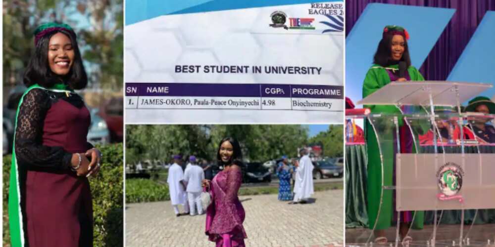 The young lady graduated with 4.98/50 CGPA