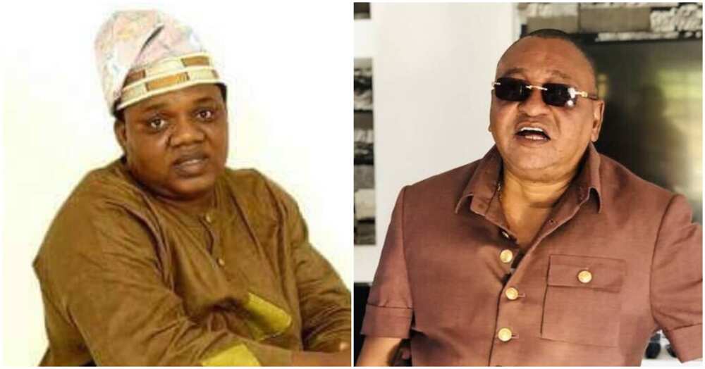 Late actor Muyeeden Agboola and Prince Jide Kosoko. Credit: @dgvstyles @princejidekosoko