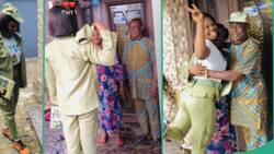 Their joy is everything to me": NYSC lady returns home, removes khaki and wears it on her mother