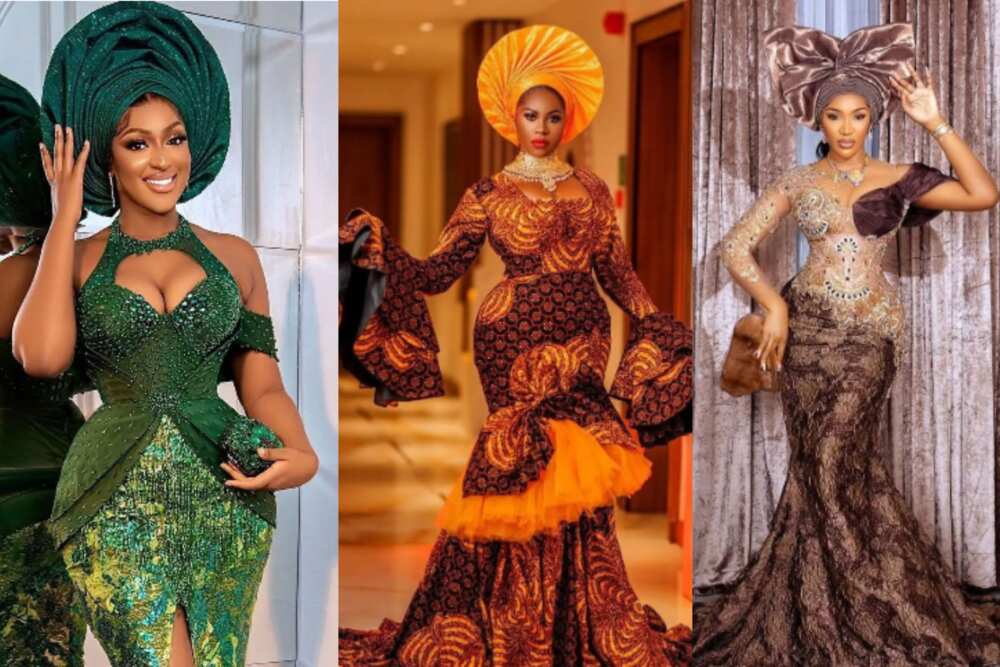 Latest Aso Ebi lace styles for a traditional wedding 2024 - Legit.ng