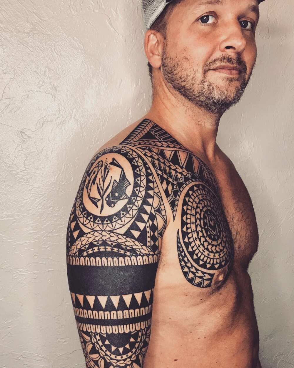 pisces chest tattoos for men