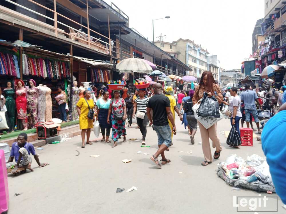 Following the lockdown ease, you can visit Balogun market at Lagos Island to purchase wears and fabrics at wholesale prices, to resell and make good profit. Photo credit: Esther Odili