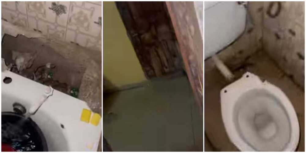 You get mind: Nigerians react as man shows off look of luxury bathroom of hotel he rented in Delta State, video sparks reactions