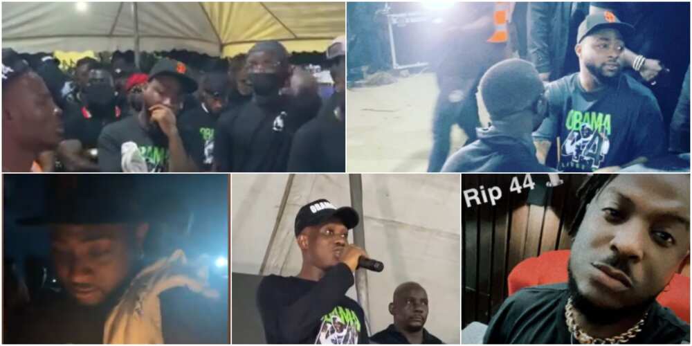 Davido bids Obama DMW farewell in a candlelight procession, ensures late PA's son was beside him