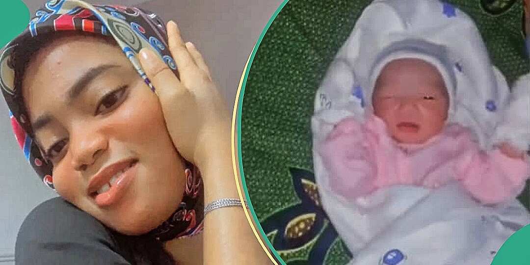 Watch video as new mum praises husband for helping her deliver her baby